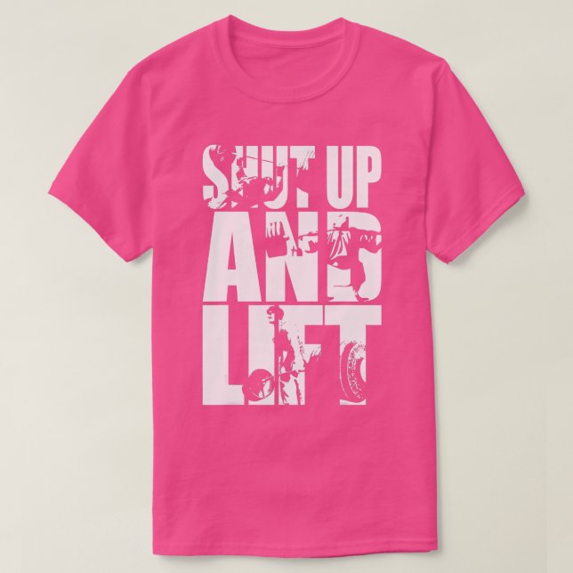 Camiseta Cala-Te E Levanta O Gym (Frente do Design)