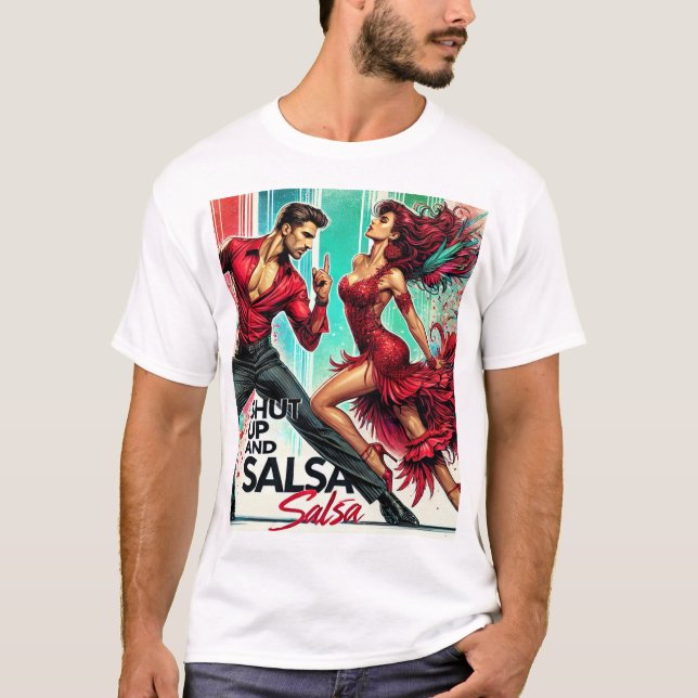 Camiseta Cala-te e Salsa T-Shirt - Teto Bravo e Divertido p (Frente)