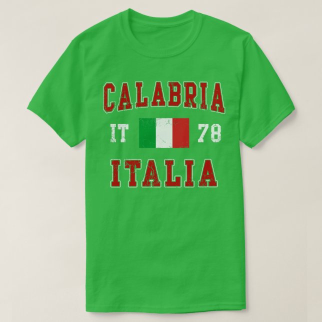 Camiseta Calabria Itália Itália Bandeira italiana (Frente do Design)