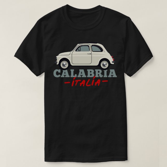 Camiseta Calabria Italia Retro Style Design (Frente do Design)