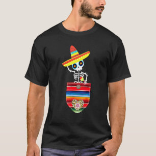 Camiseta Calaca Blanket Serape Mexicano Cinco De Maio
