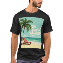 Calafrio tropical - Palm Tree & Beach Cadeira T-Sh