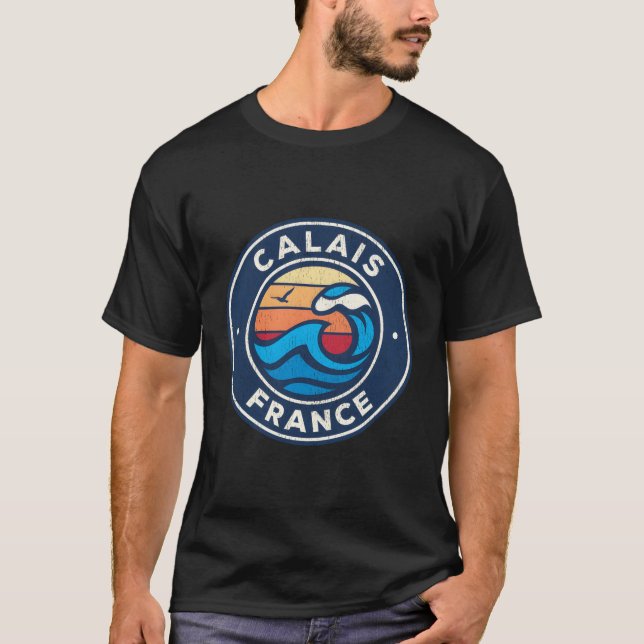 Camiseta Calais France Vintage Design (Frente)