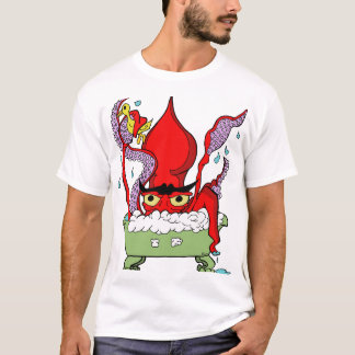 Camiseta Calamar gigante em uma cuba