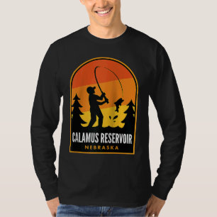 Camiseta Calamus Reservoir Nebraska Fisheries Raglan