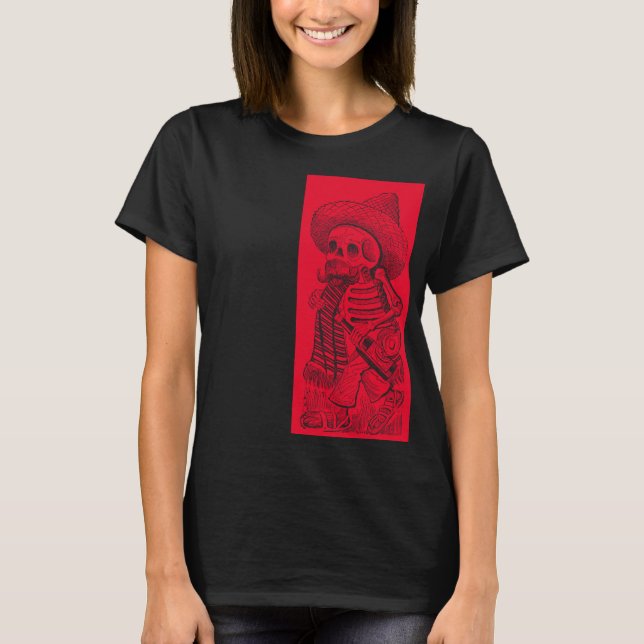 Camiseta Calavera em Vermelho (Frente)