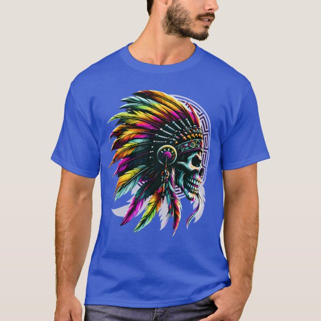Camiseta Calavera Indio Nativo (Frente)