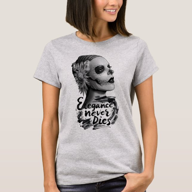 Camiseta Calavera Monocromática (Frente)