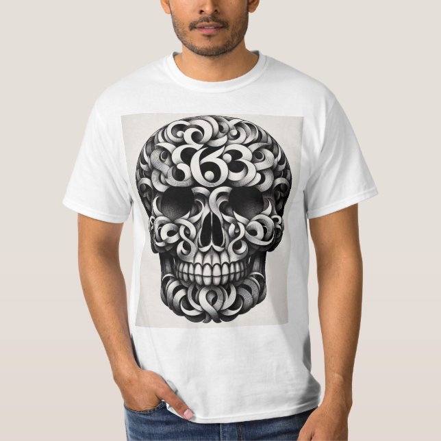 Camiseta Calavera Numérica 63 (Frente)
