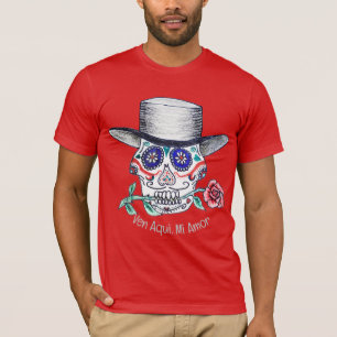 Camiseta Calavera Rosa Halloween