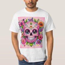 Calavera rosa infantil