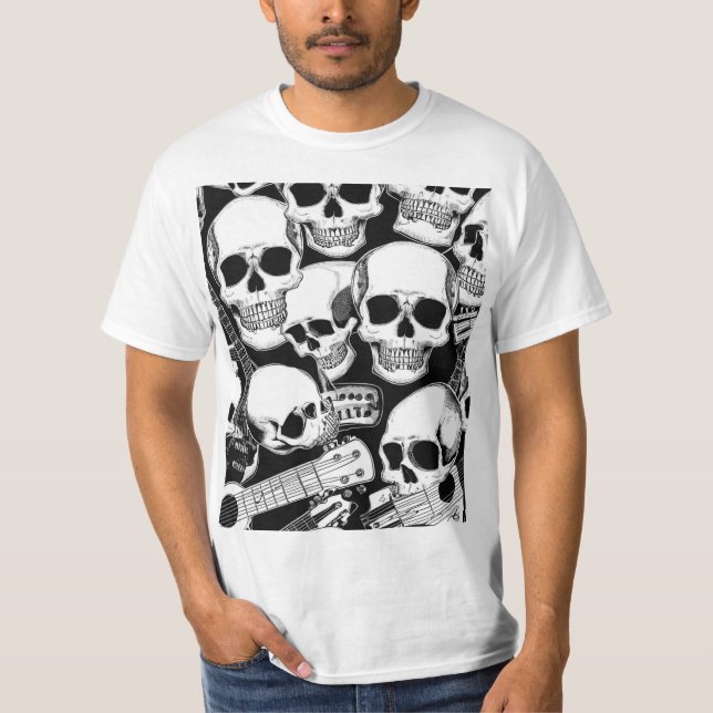 Camiseta Calaveras Musicales: Ritmo y Vida (Frente)