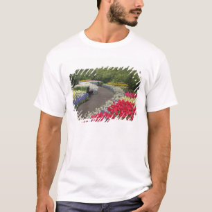 Camiseta Calçada através de tulipas, narcisos e