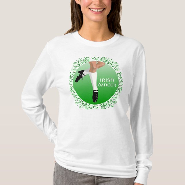 Camiseta Calçado de Duro de Dançarino Irlandês (Frente)