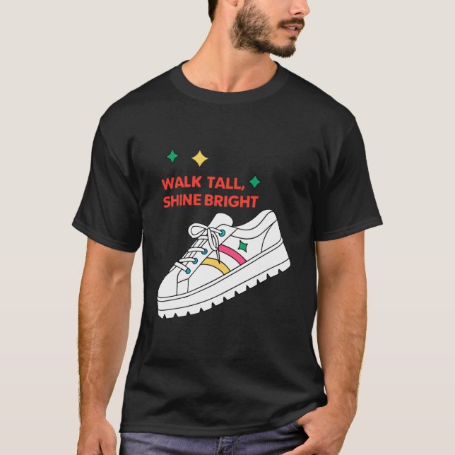 Camiseta Calçado de Plataforma Brilhante Walk Tall Shine 70 (Frente)