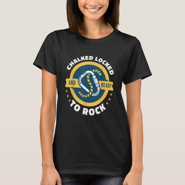Camiseta Calçado E Pronto Para Escalar Rock (Frente)