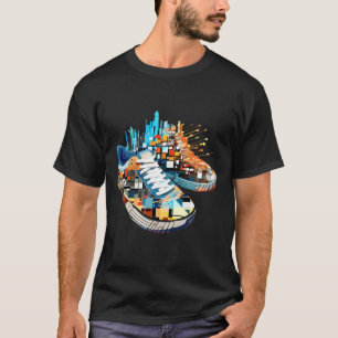Camiseta Calçados da cidade Urbain Mundo Divertido Vencendo