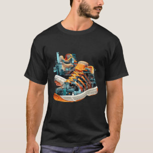 Camiseta Calçados da cidade Urbain Mundo Divertido Vencendo