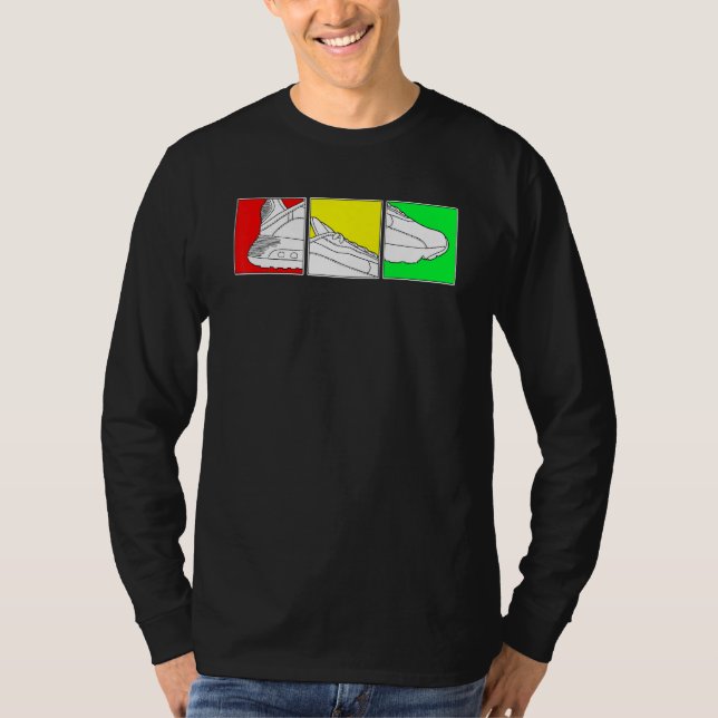 Camiseta Calçados De Basquete Trendentes Com Cores Rasta Cu (Frente)