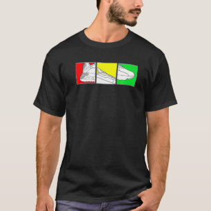 Camiseta Calçados De Basquete Trendentes Com Cores Rasta Cu