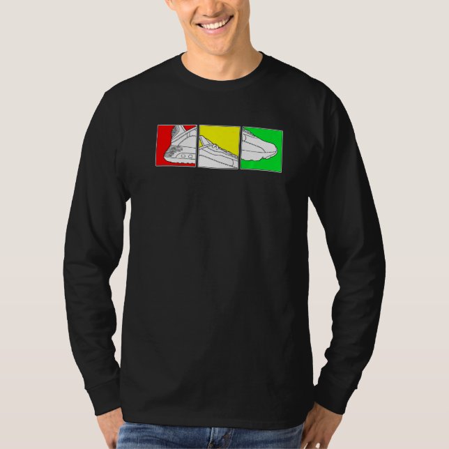 Camiseta Calçados De Basquete Trendentes Com Cores Rasta Cu (Frente)