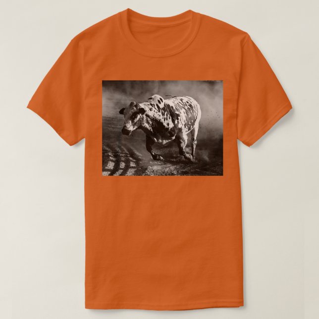 Camiseta Calçados de Bull de Bucking PBR (Frente do Design)