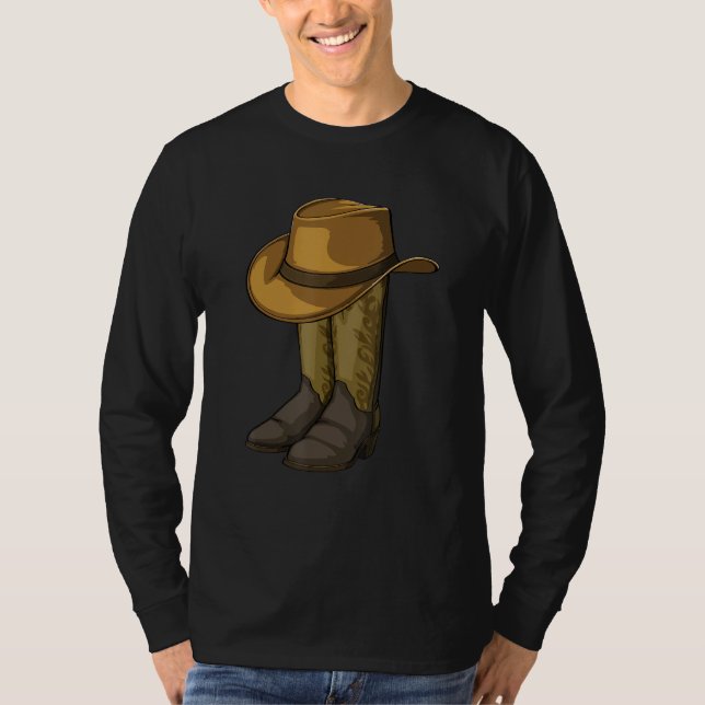 Camiseta Calçados de Dança de Linha Homens Clássicos Boots  (Frente)