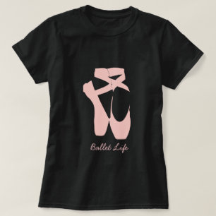 Camiseta Calçados de pontas de balé rosa