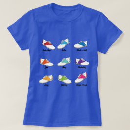 Camiseta Calçados de sela na cor com o tipo da dança do