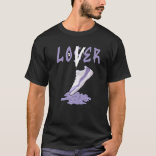 Camiseta calçados para perdedores violetas 11 s com pouca p