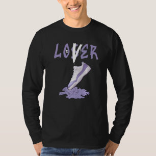 Camiseta calçados para perdedores violetas 11 s com pouca p