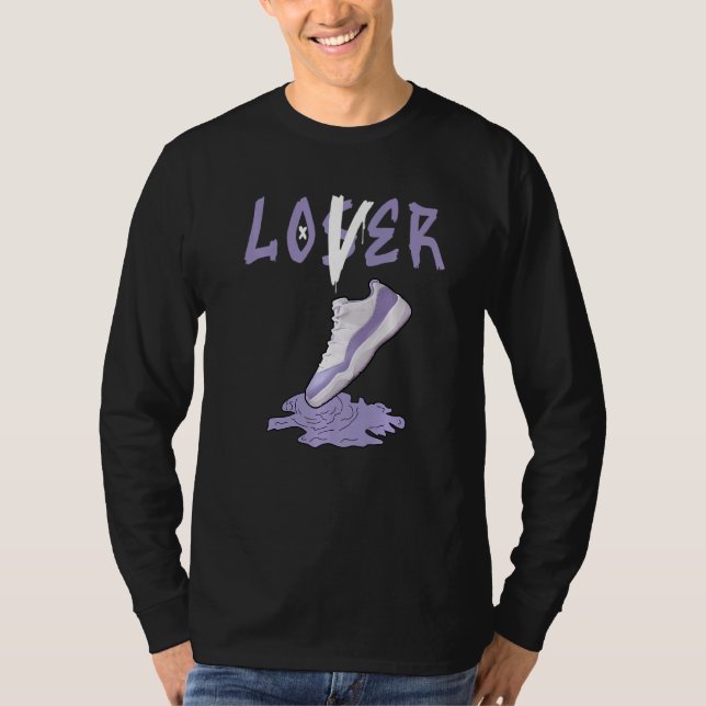 Camiseta calçados para perdedores violetas 11 s com pouca p (Frente)