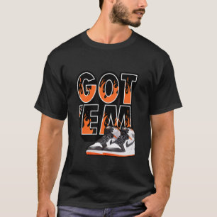 Camiseta Calçados Pegaram Um Pneus De Correspondência 1 Ele