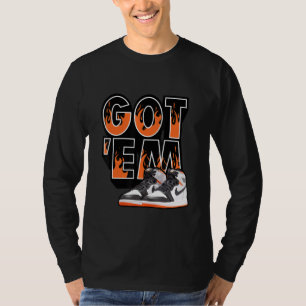Camiseta Calçados Pegaram Um Pneus De Correspondência 1 Ele