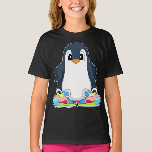 Camiseta Calçados pinguins grandes (Frente)