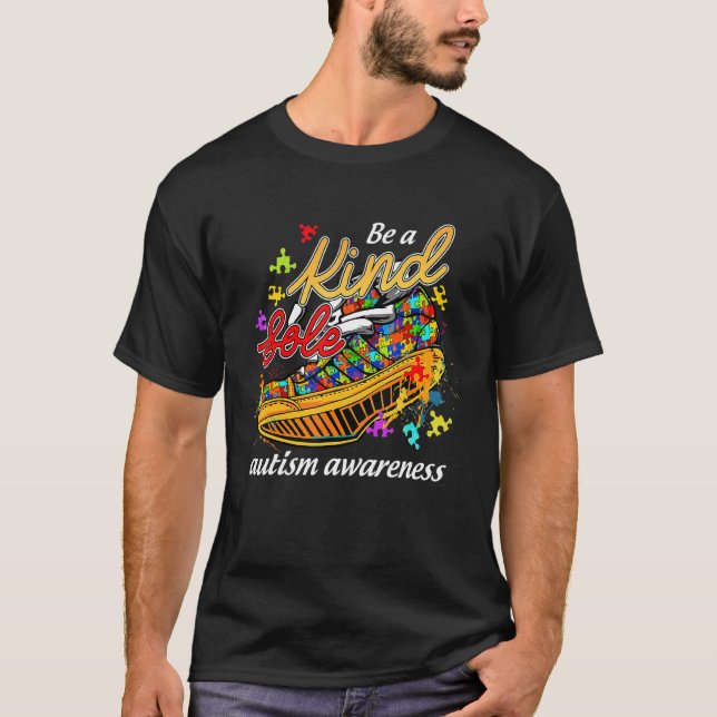 Camiseta Calçados Quebra-cabeça De Consciência Autismo Deve (Frente)