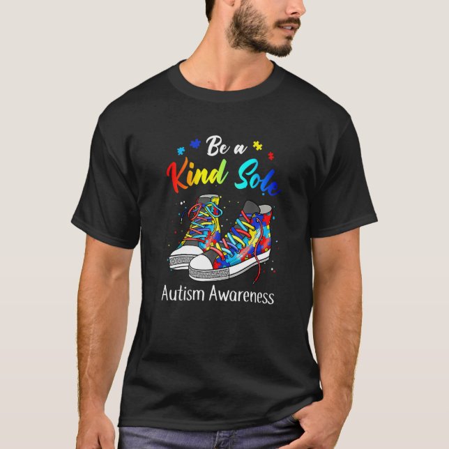 Camiseta Calçados Quebra-cabeça De Consciência Autismo Seja (Frente)