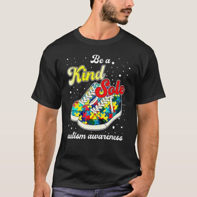 Camiseta Calçados Quebra-cabeça De Consciência Autismo Seja (Frente)