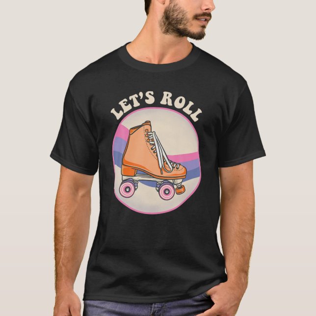 Camiseta Calçados Roller Skates 80S Esportes De Pista Retro (Frente)
