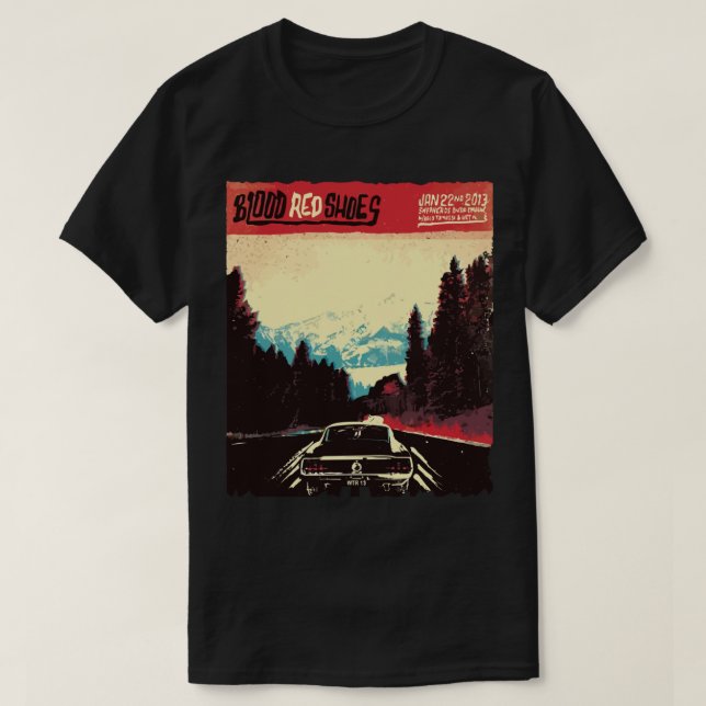 Camiseta Calçados Vermelhos do Sangue Laura Mary Carter Ste (Frente do Design)