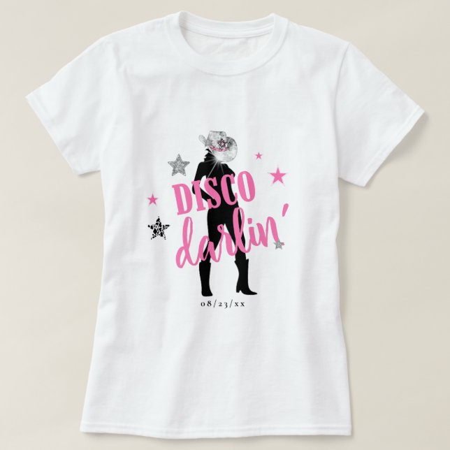 Camiseta Calças 'n Brilho Noiva Despedida Disco Darlin' ID9 (Frente do Design)