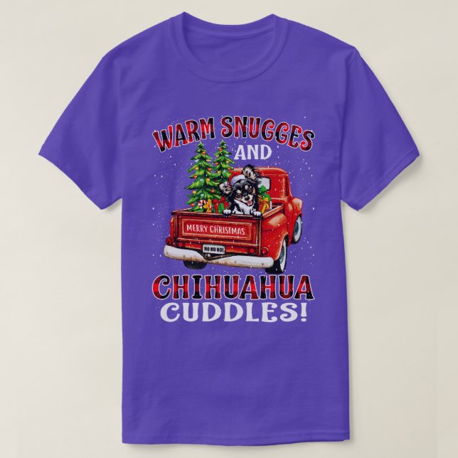 Camiseta Calças Quentes E Chihuahua Cudles Feio Natal (Frente do Design)