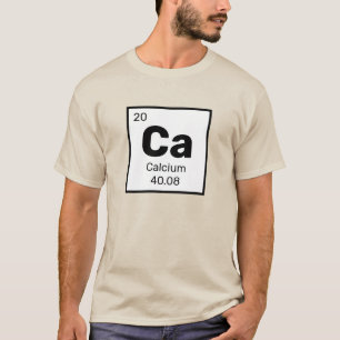 Camiseta Cálcio/Mesa Periódica - T-Shirt do Elemento Ca