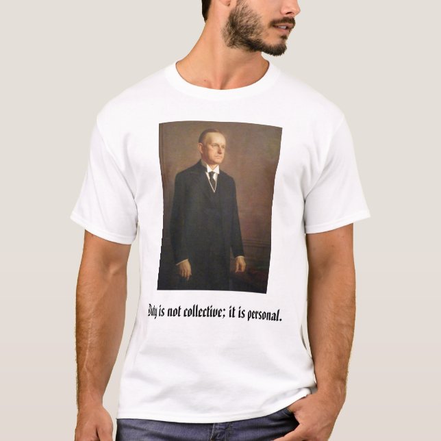 Camiseta calcool, Calvin Coolidge (Frente)