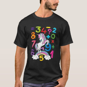 Camiseta calculadora de aprendizado de números fantasia mat
