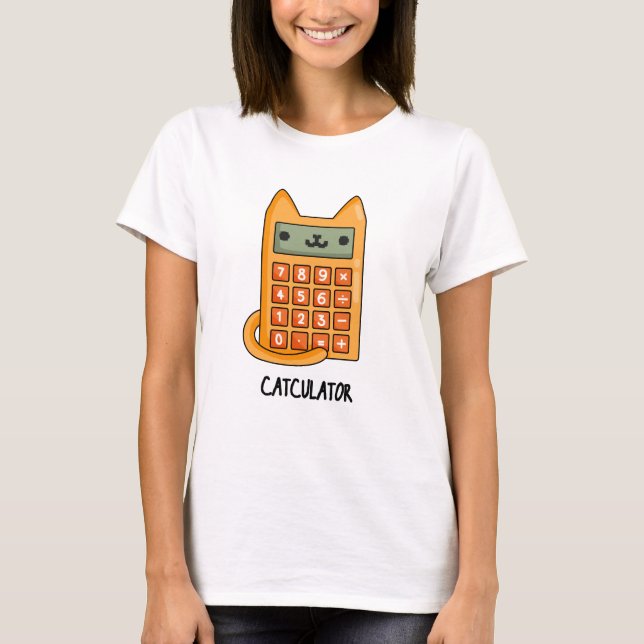 Camiseta Calculadora Funny de Gato (Frente)