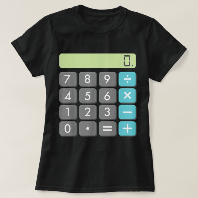 Camiseta Calculadora Halloween Costume Shirt Matirt Geek Le (Frente do Design)