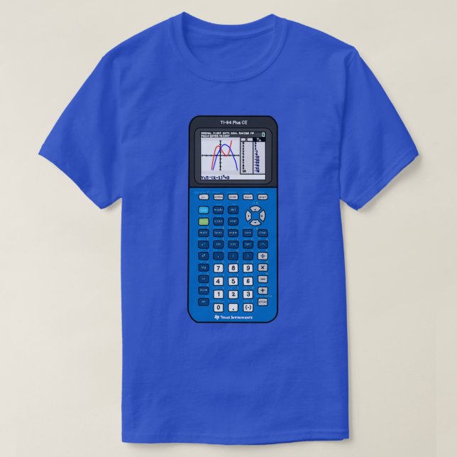 Camiseta Calculadora TI 84 de mirtilo  (Frente do Design)