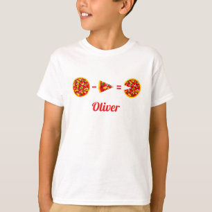 Camiseta Cálculo da Pizza Engraçada Personalizado
