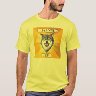 Camiseta Cálculo do lobo da coragem o melhor na caneta